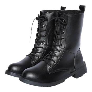 Gintama Sakata Gintoki cos boots Ginmulberry shoes Kamui high tube universal Martin boots Kagura men and women's black boots