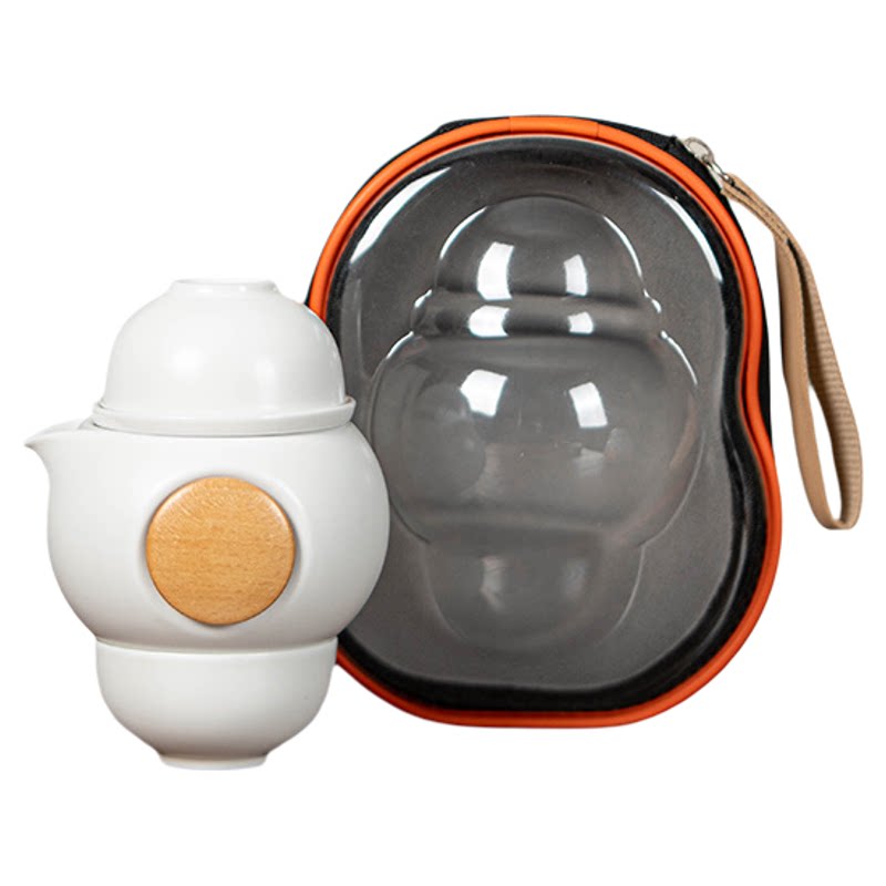 Ceramic hand kettle tea set wooden decoration anti-scald