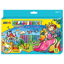 (Self-operated) AMOS childrens bake-free glass glue painting three-dimensional painting childrens diy graffiti color window sticker toy paint