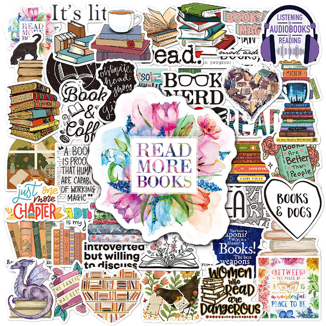 Read more, love reading waterproof sticker ins