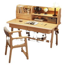 Zhao Jiangshijia Nordic solid wood desk bedroom bedside with bookshelf computer desk small apartment home student writing desk