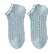 Catman Socks Womens Summer Thin Mesh Socks 2024 New Popular Antibacterial Deodorant Sweat-Absorbent Cotton Socks Breathable Summer