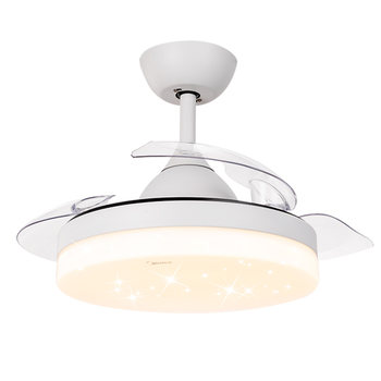 Subsidy 15% midea invisible fan light 2025 new living room dining room chandelier electric fan ceiling fan light sleeping style