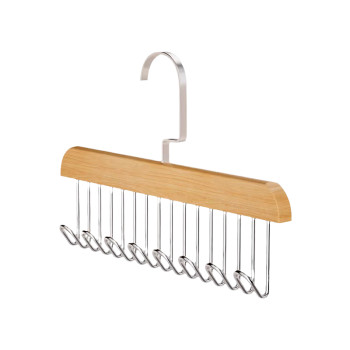 Wooden clothes hanger multi-function vest storage