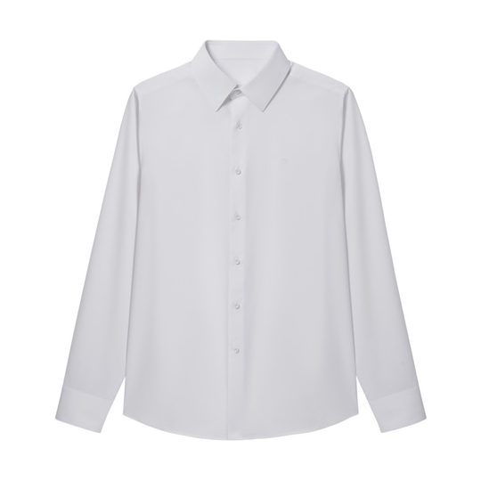 【免烫衬衫】金利来秋冬新款男士衬衣纯棉易打理商务白衬衫长袖男