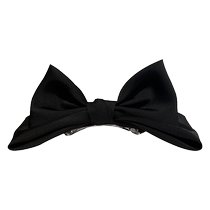 Black big bow clip hairpin hairpin for women summer simple temperament top clip hairpin high ball hairpin
