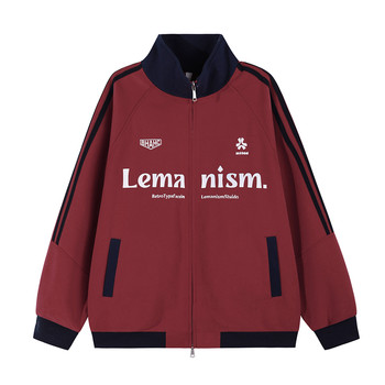 Baseball uniform red jacket men's stand collar spring sweatshirt