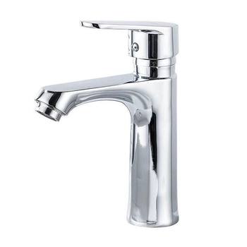 Hot and cold basin faucet