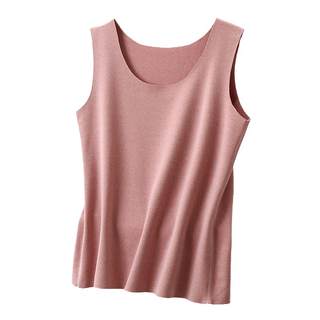 德绒自发热保暖背心女冬季加绒圆领无袖上衣大码修身内穿百搭秋衣