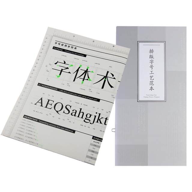 Typesetting font size technology template usage reference table