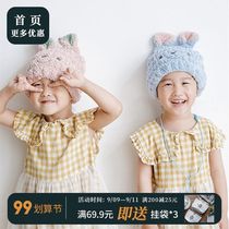 Childrens dry hair cap girl 2021 new child wash cute ear young super - strong water absorption speed dry summer baby