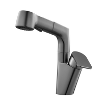 Gun gray lift washbasin faucet pull-out washbasin hot and cold basin basin bathroom bathroom 1305