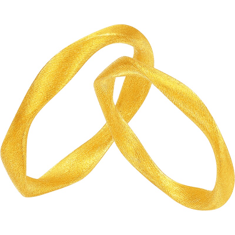 Saturday blessing gold-denominated solid gold ancient method Möbius ring lasting love ring holiday new holiday gift