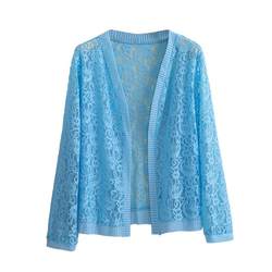 Lace shawl in summer with skirt, spring and autumn short coat, cheongsam, cardigan, thin knitted top for middle-aged women