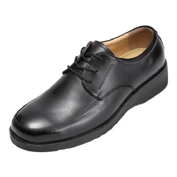 Distributed police flat low-top square toe business style leather shoes