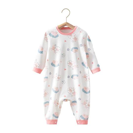 贝肽斯儿童睡衣秋冬加厚纯棉睡袋男女宝宝连体睡衣四季长袖家居服