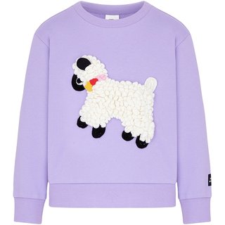 Celebrity style lamb print round neck sweatshirt for children