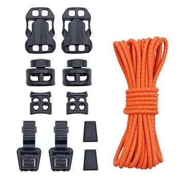 Mountaineering bag modified elastic rope backpack elastic drawstring spring buckle reflective expansion rope fixed buckle outdoor equipment