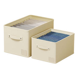 Jia Bangshou Fabric Clothing Storage Box Wardrobe Storage Organizer Foldable Pants and Clothes Storage Basket