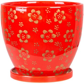 Chinese style flowerpot ceramic succulent green plants simple desktop