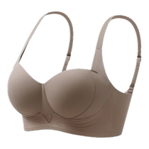 Catman Seamless Underwear Womens 2024 New Popular Style Small Breast Gathering Makes Bigger Summer Thin Anti-Sagging Bra