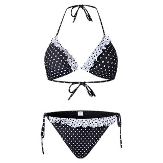 AYSTUDIO2025新款波点比基尼三件套性感纯欲风长袖温泉度假泳衣女