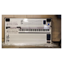 Smart music music notation audio-visual board with 61 keys teaching and training electronic demonstration board multi-functional blackboard dual speakers note stickers chalk writing wipeable piano with physical 88 piano keyboard