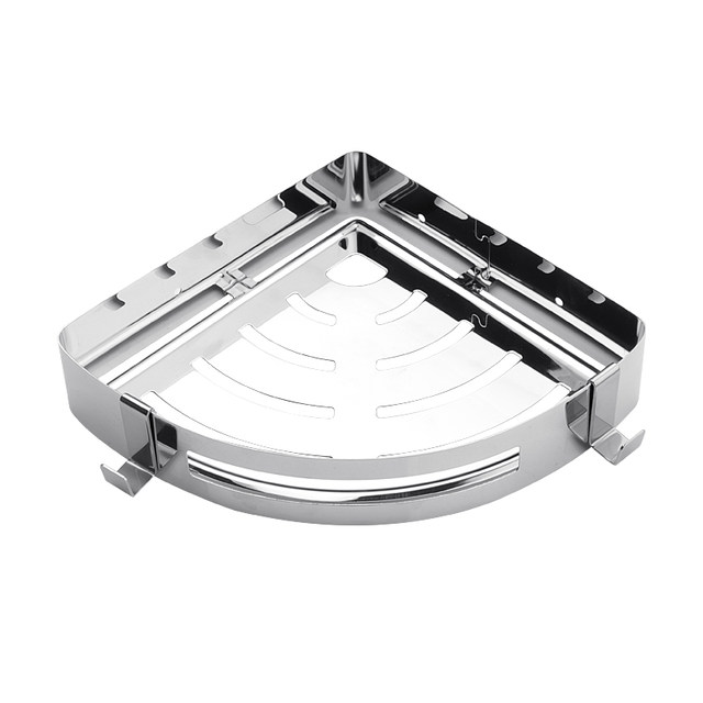 Thickened 304 stainless steel 2-layer punch-free corner rack