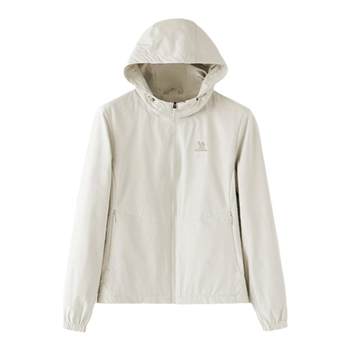 Camel autumn and winter velvet woven hooded casual jacket