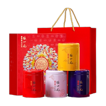 Zhang Yiyuan Tea Four Great Teas Five Blessings Gift Box 300gx1 Box Black Tea Longjing Tieguanyin Chinese Style Gift Box
