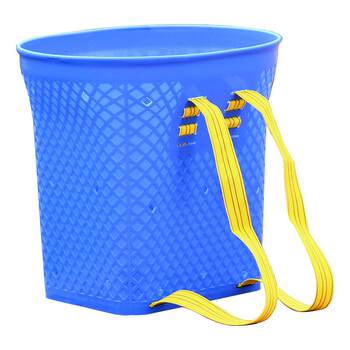 Plastic backpack with larger back
