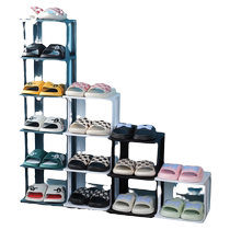 Shoe racks on the steps of the stairs step shoe cabinets stepped shoe racks simple rental house entrance slope steps