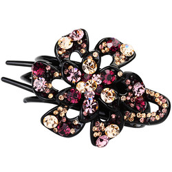 Clip headdress hairpin ແມ່ຍິງ rhinestone ໃຫມ່ກັບຄືນໄປບ່ອນຫົວຜົມຂະຫນາດໃຫຍ່ grab clip hairpin ແມ່ສູງ duckbill clip