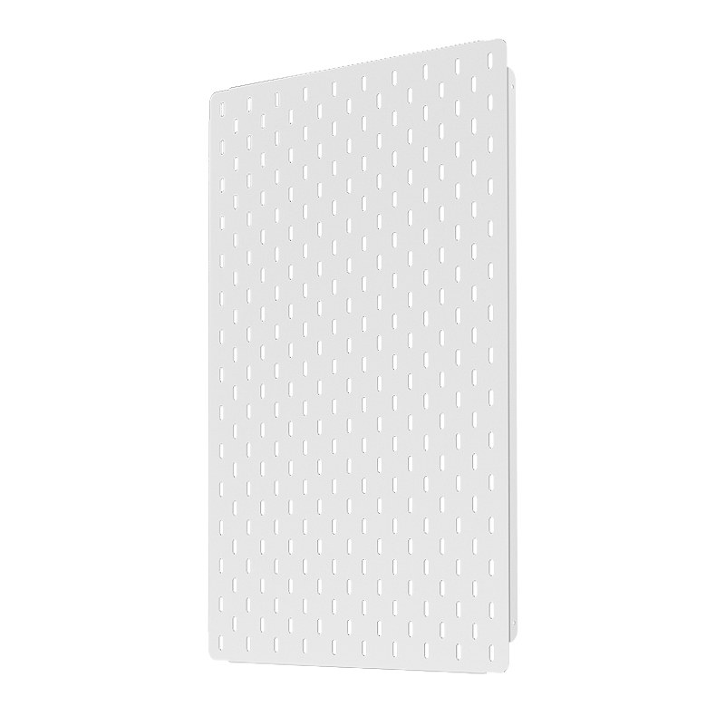 Edged unbounded metal perforated plate storage rack