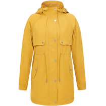 Navigare Italian small sailing yellow small hooded windbreaker womens autumn casual mid-length coat