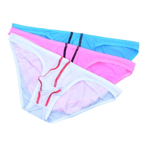 Comfortable and close-fitting underwear low-waisted transparent silky and cool pants ice silk quick-drying soft and see-through youth personalized shorts