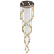 Villa light luxury crystal lamp duplex floor chandelier