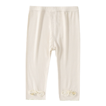 Girls pants summer wear 2024 new style childrens thin leggings baby cropped pants childrens trousers summer