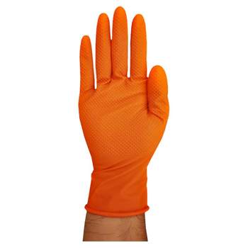 Disposable Nitrile Diamond Pattern Gloves Anti-Slip Car Repair Anti-Oil Nitrile Rubber Industrial Maintenance Auto Repair Extra Thick Wear-Resistant