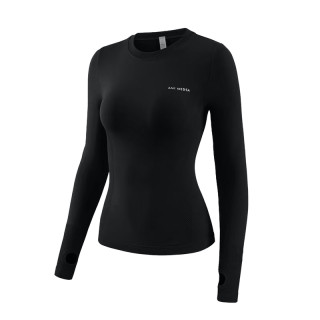 Mitaogirl运动上衣秋紧身瑜伽服长袖速干衣弹力跑步训练健身服女