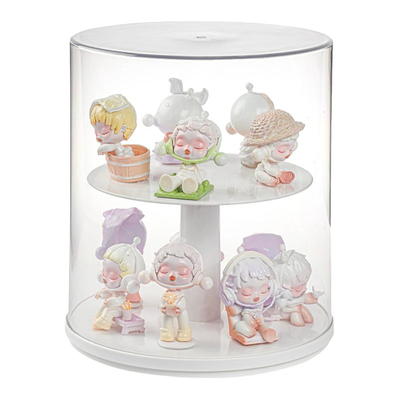 Rotating blind box display rack storage figure dust cover