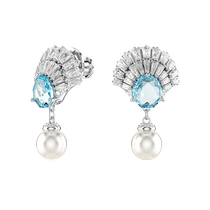 (self-employed) SWAROVSKI Schwaroshige Idyllia family of drop-shaped shell earrings to send girlfriend