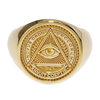 Qiyue men's and women's 925 silver commemorative eye of God ring