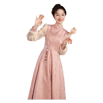 Pregnant Woman Toast Bride 2024 New Chinese Flagship Gown Engagement Gown Big Code Fat Mm Pink Bridesmaid Dress