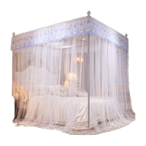 Three-door floor-standing mosquito net fully surrounded by anti-mosquito encrypted yarn strong and taller larger bedding for home use