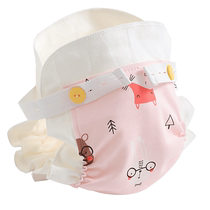 婴儿尿布固定带神器新生儿宝宝尿布扣松紧带可调纯棉尿片介子绑带