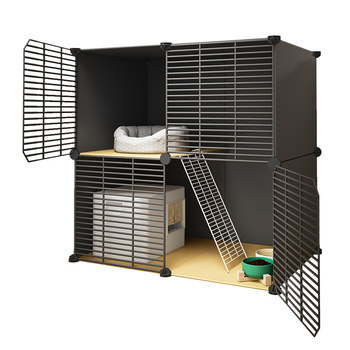 cat cage house indoor cat toilet integrated cat litter box free assembly cat cat house pet cage cat villa