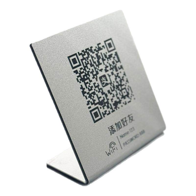 Collection and payment QR code, high-end display board, customized WeChat WIFI plus friends, hotel front desk, scan Alipay payment code, creative table setting, merchant cashier counter, stall advertising sticker, standing sign