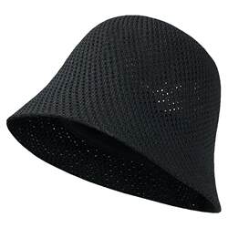 Women's Fisherman Hat for Spring and Summer, Hollow-Out Thin Sun Hat, Sun Protection Bucket Hat, Japanese Style, Face-Slimming Bucket Hat