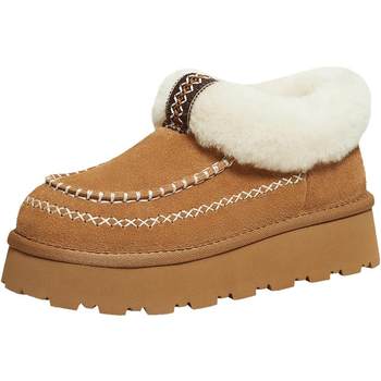 Bestu 2025 new winter fashion furry shoes warm cotton shoes thick sole plus velvet women's snow boots l0928dd5